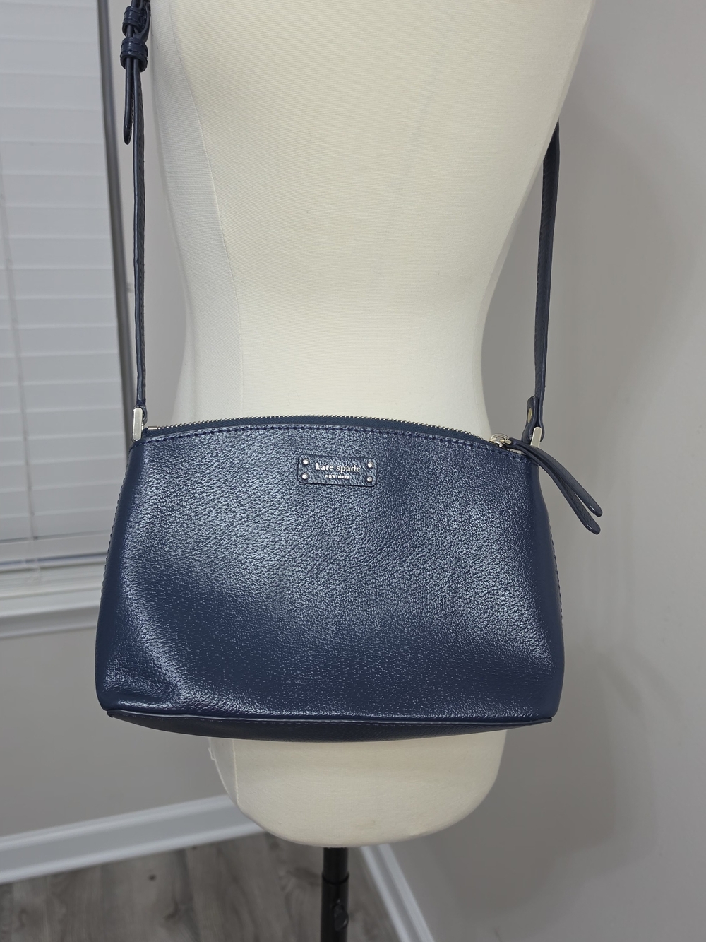 Kate Spade New York WKRU6041 Jeanne Crossbody Leather Women's Handbag Deep Blue